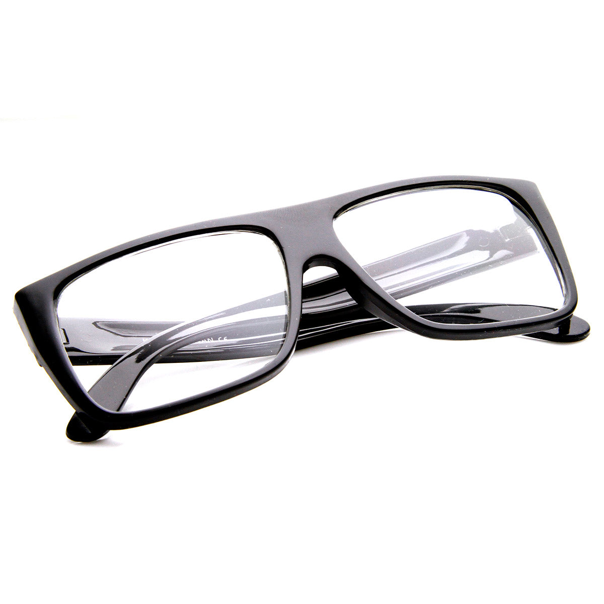 Casual Fashion Basic Rectangular Flat Top Clear Lens Glasses