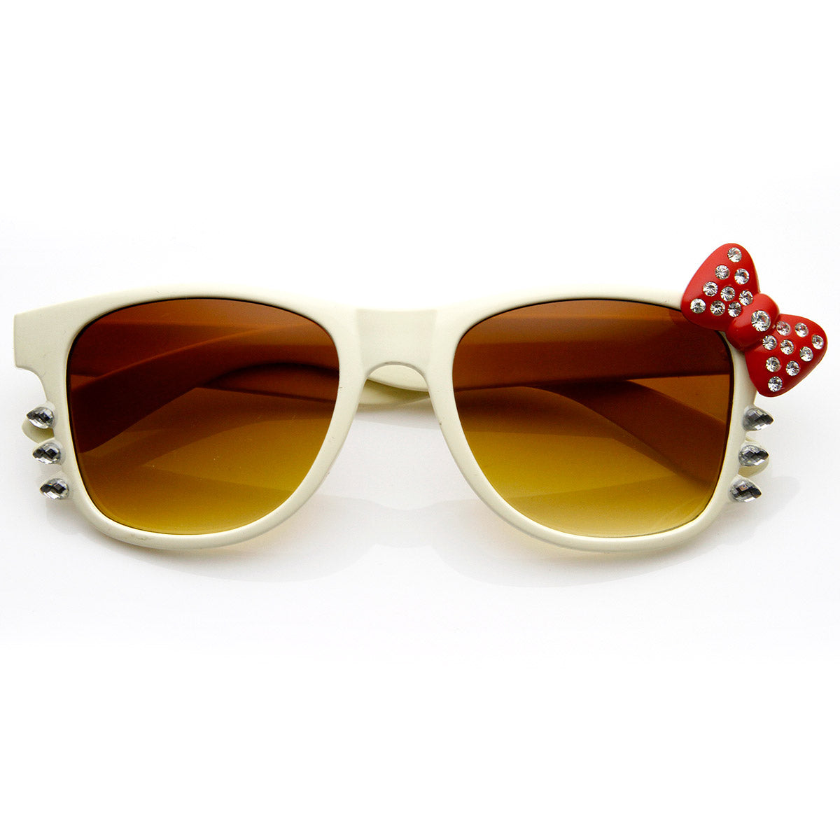 Crème Red-Bow White Stones