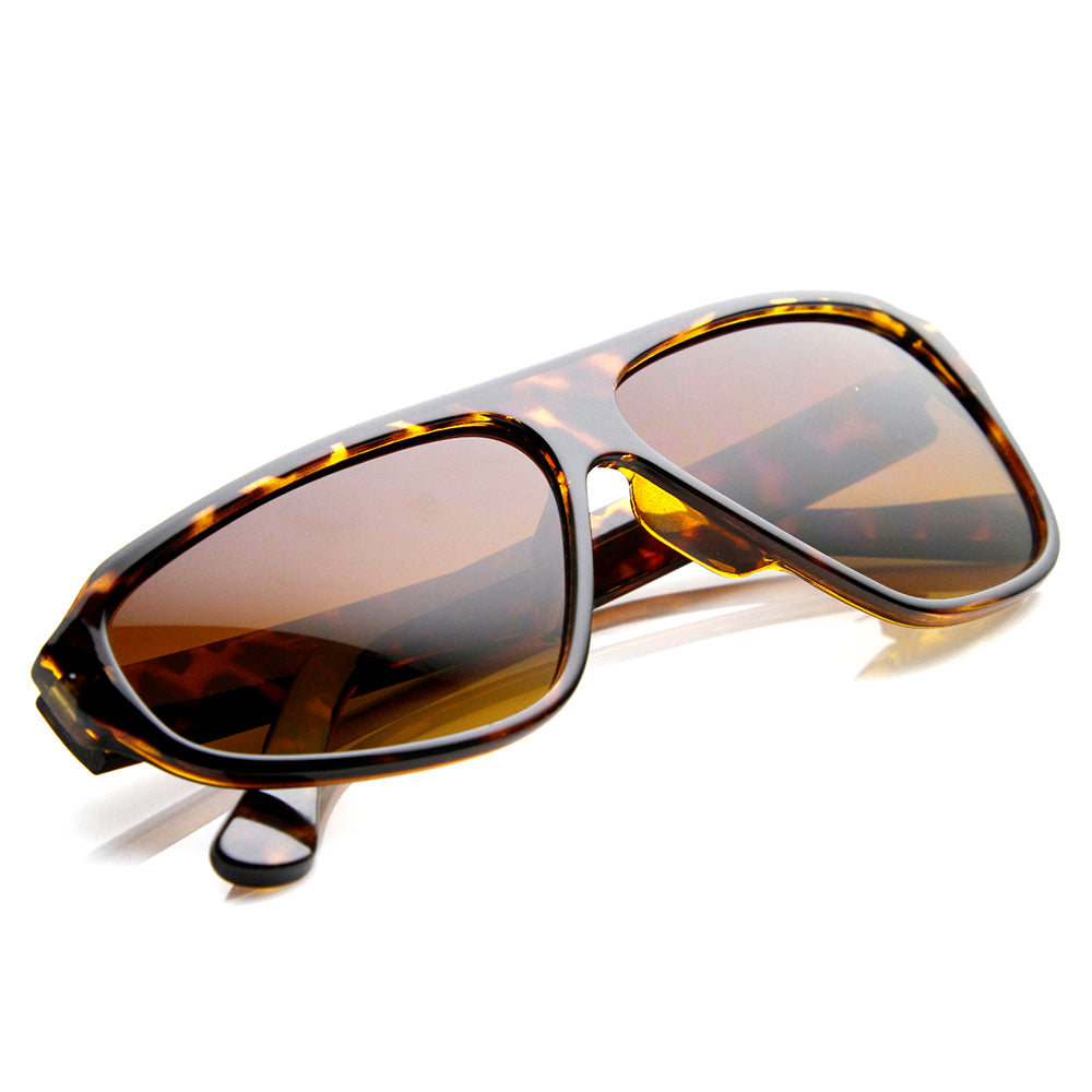 12 Pack: Chic Rectangular Chunky Gold Accent Wholesale Sunglasses