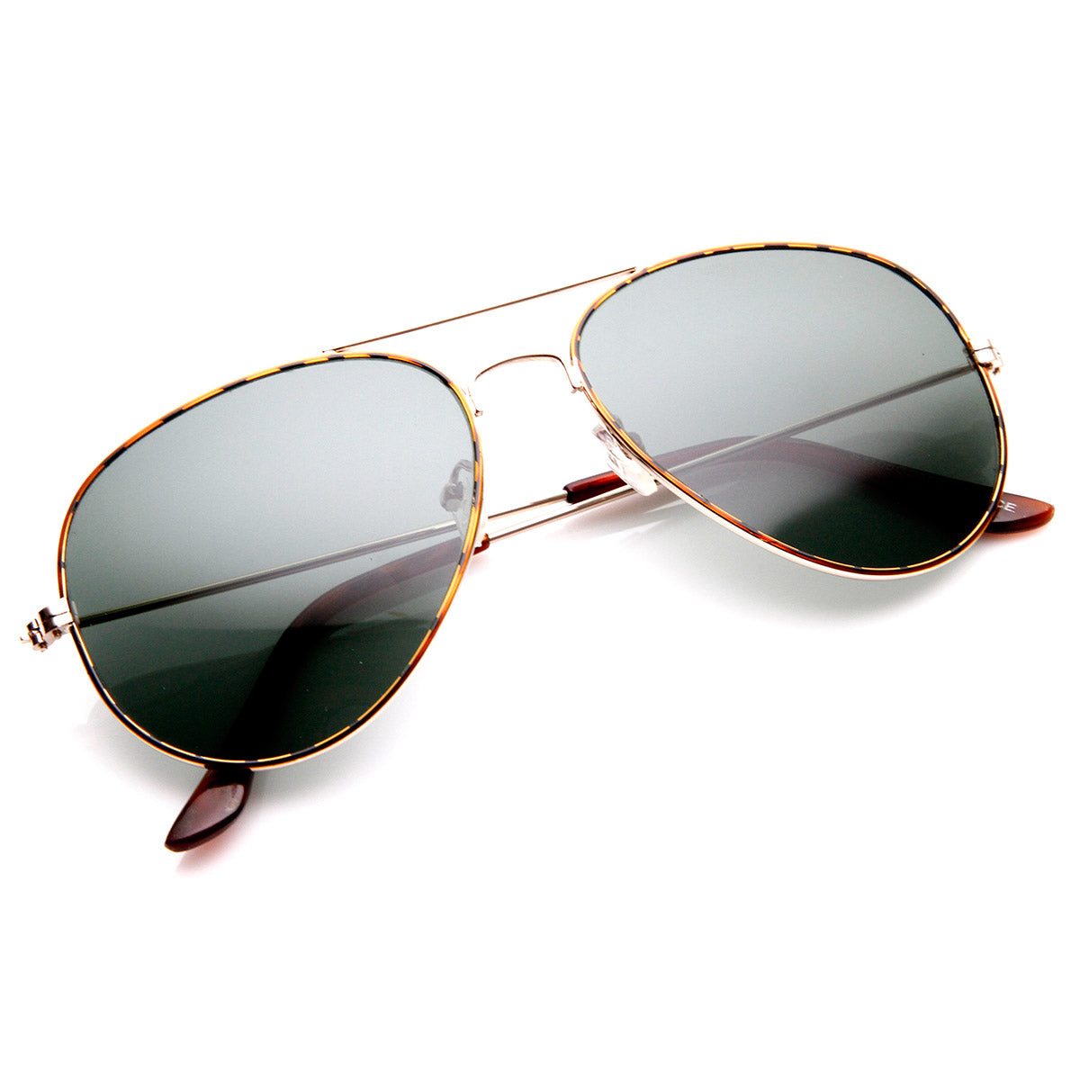Original Teardrop Gold Tortoise Metal Aviator Sunglasses - sunglass.la