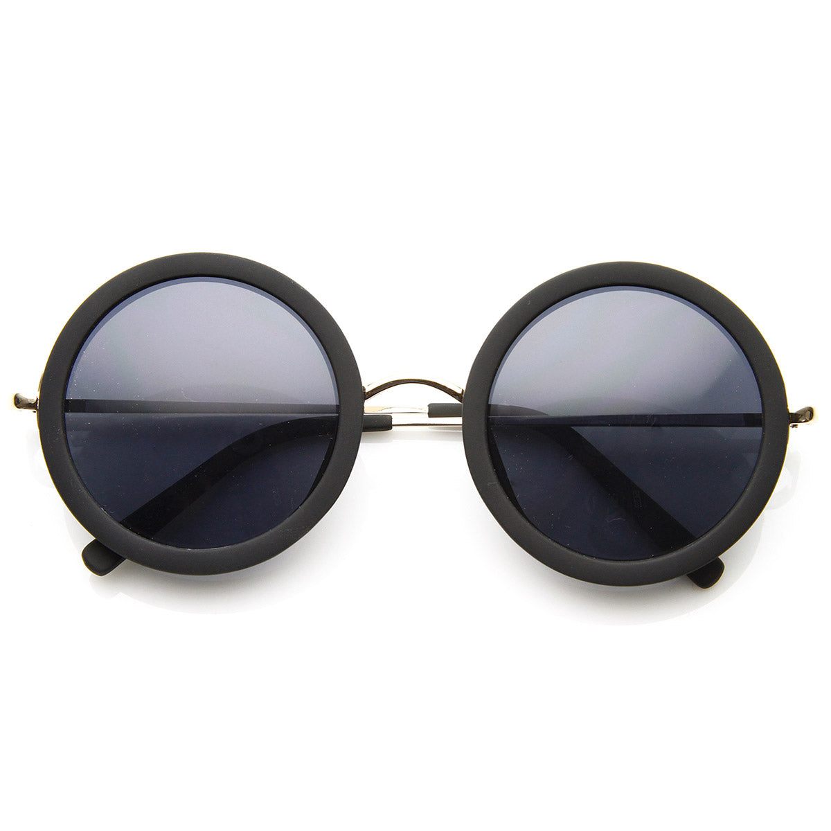 Womens High Fashion Chic Round Circle Sunglasses with Metal Arms ...