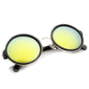 Classic Round Plastic Metal Frame with Flash Mirror Lens