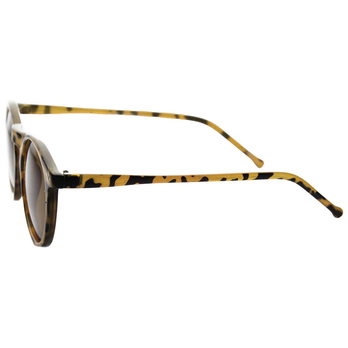 Retro Horned Rim P3 Keyhole Round Horn Rimmed Sunglasses