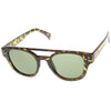 Retro Fashion Horned Rim Double Bridge Flat Top Aviator Sunglasses