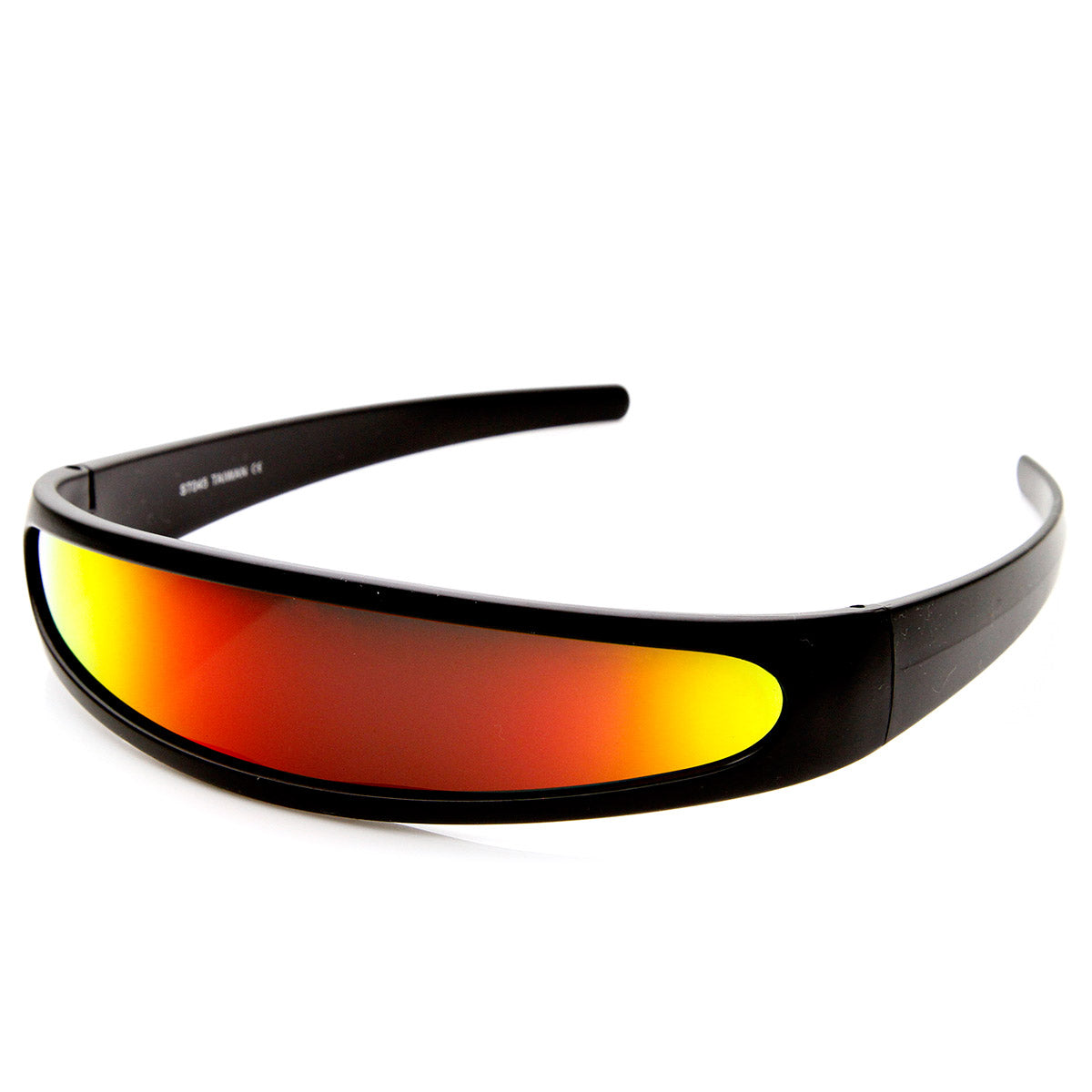 Futuristic Narrow Cyclops Color Mirrored Lens Visor Sunglasses Sunglassla 