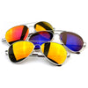 Premium Full Mirrored Aviator Sunglasses w/ Flash Mirror Lens