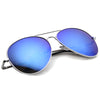 Color Tint Mirror Metal Aviator Sunglasses