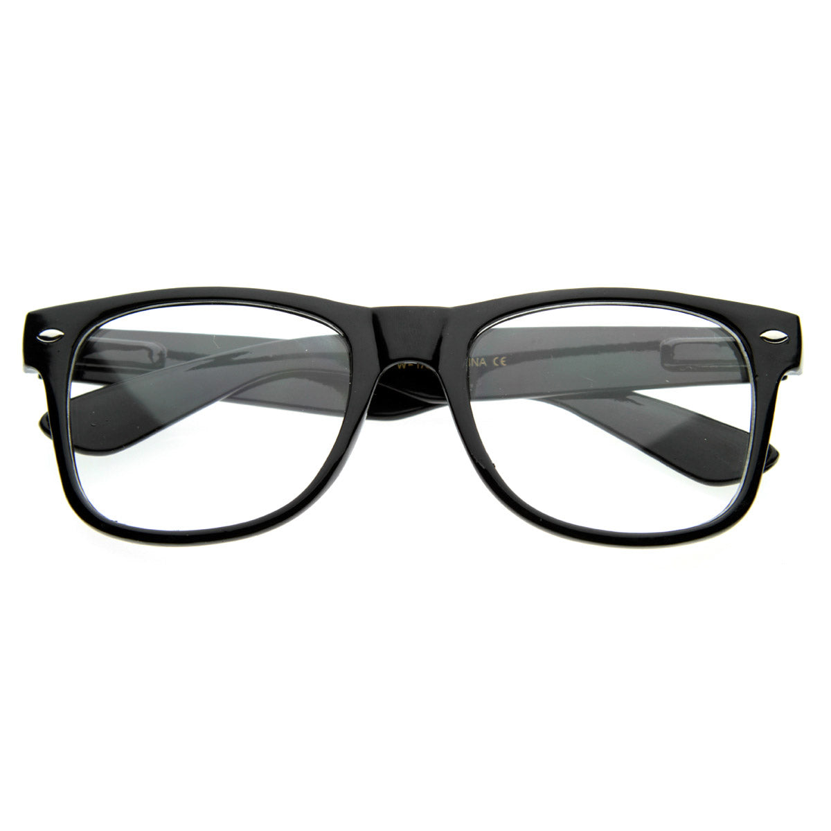 Nerd Raver Poser Clubbing Clear Lens UV400 Dork Horn Rimmed Glasses