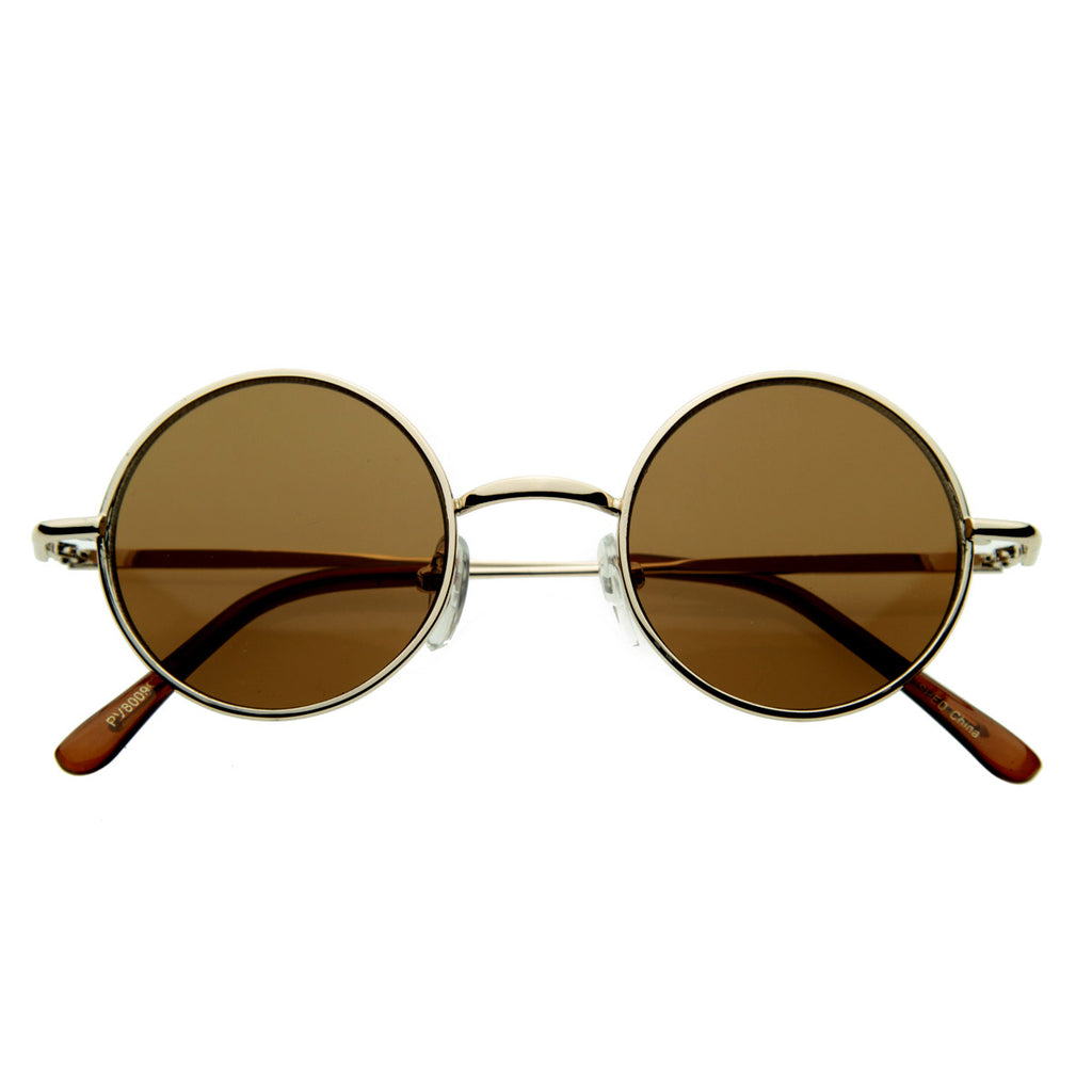 Gafas de sol de artista redondas retro vintage de metal