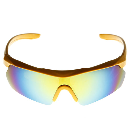 Gafas de sol de lentes espejadas sin montura semicompleta para deportes de acción