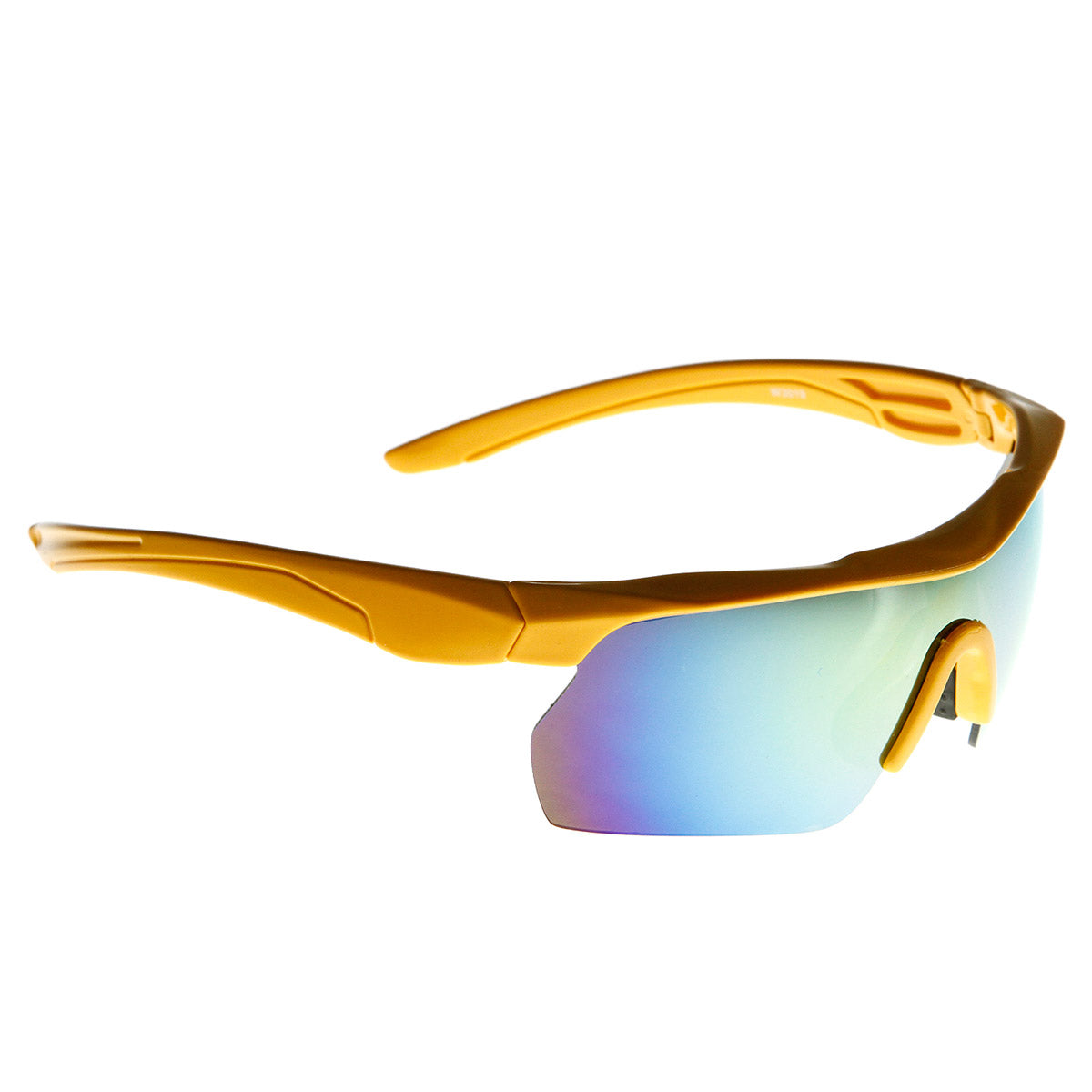 Action Sports Half Frame Semi-Rimless Mirror Lens Sunglasses