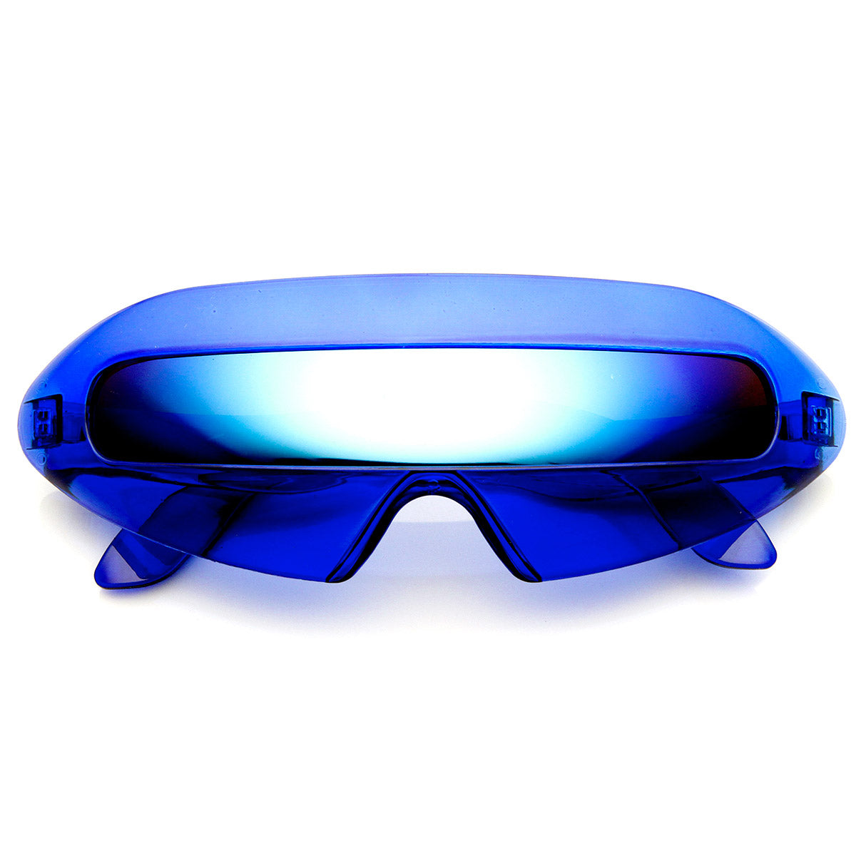 Futuristic Cyclops Neon Shield Color Mirror Lens Wrap Sunglasses Sunglassla 