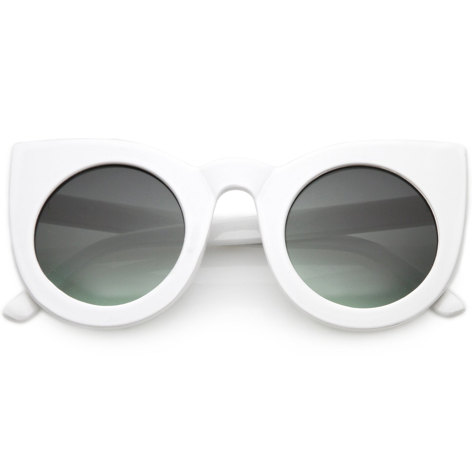 Oversized white round sunglasses online