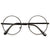 Lennon Mid Size Full Metal Frame Clear Lens Round Glasses