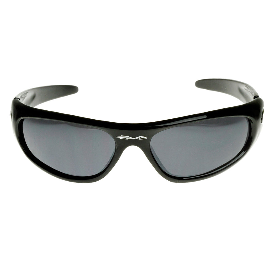 X-Loop Brand Two-Tone Wraparound Sports Sunglasses