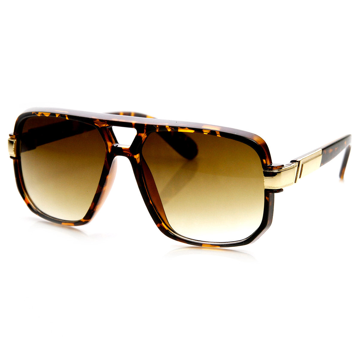 Aviator Square Sunglasses in Brown