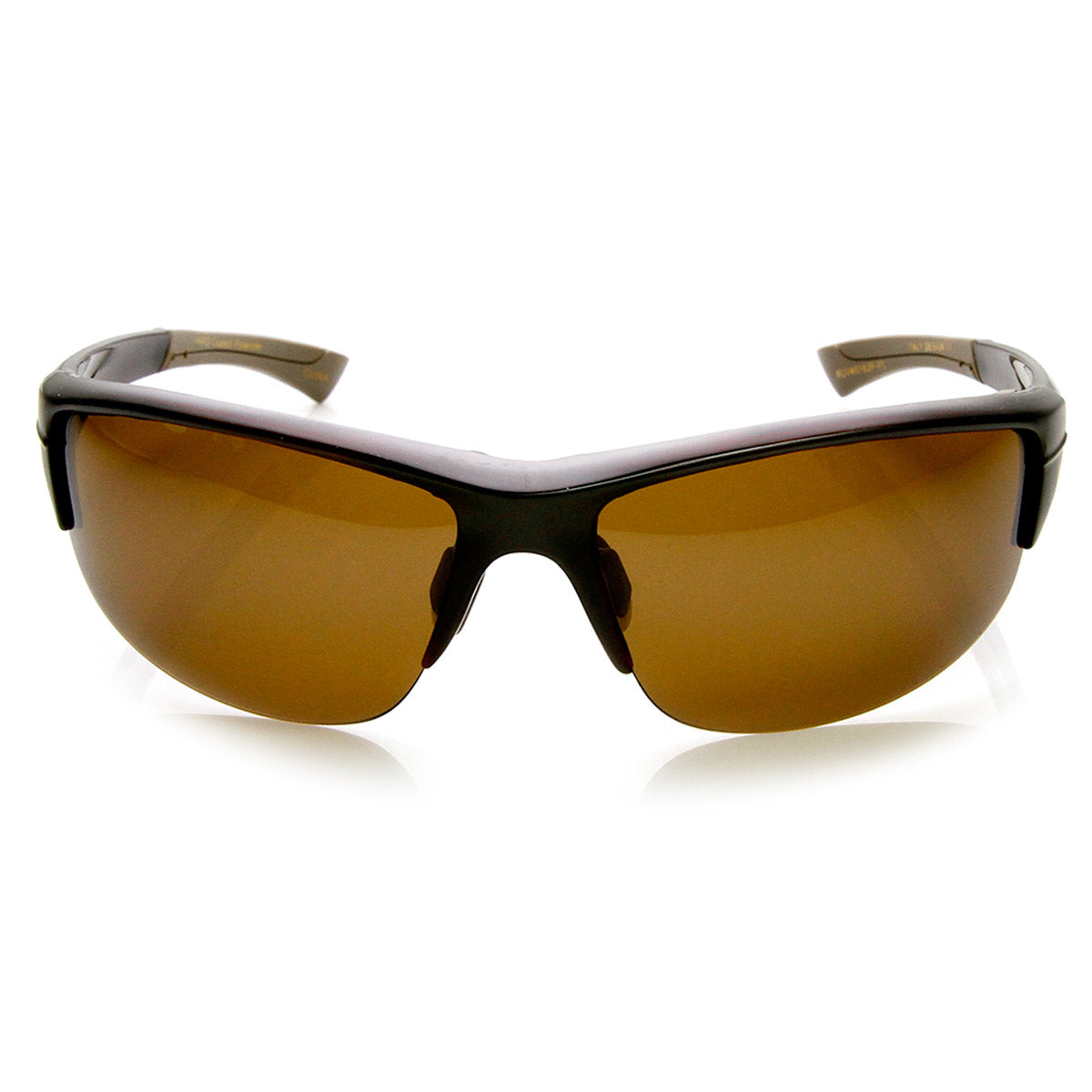 TAC Polarized Lens Mens Sports Sunglasses Half Rim Wrap Around