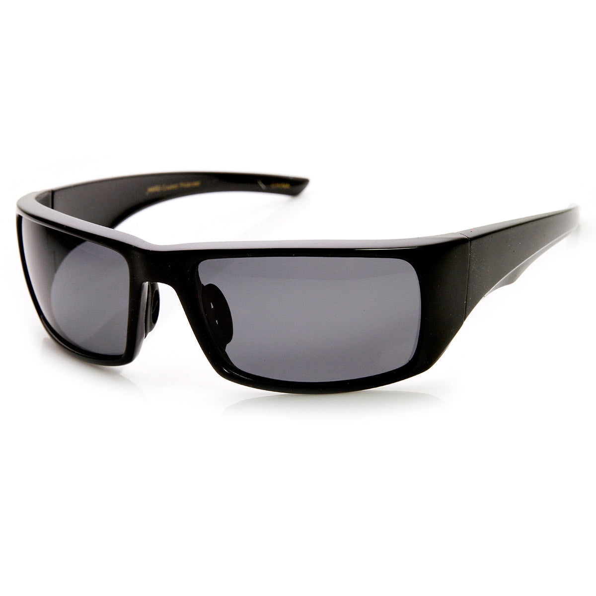 Mens Polarized Action Sports Rectangle Wraparound Sunglasses - sunglass.la