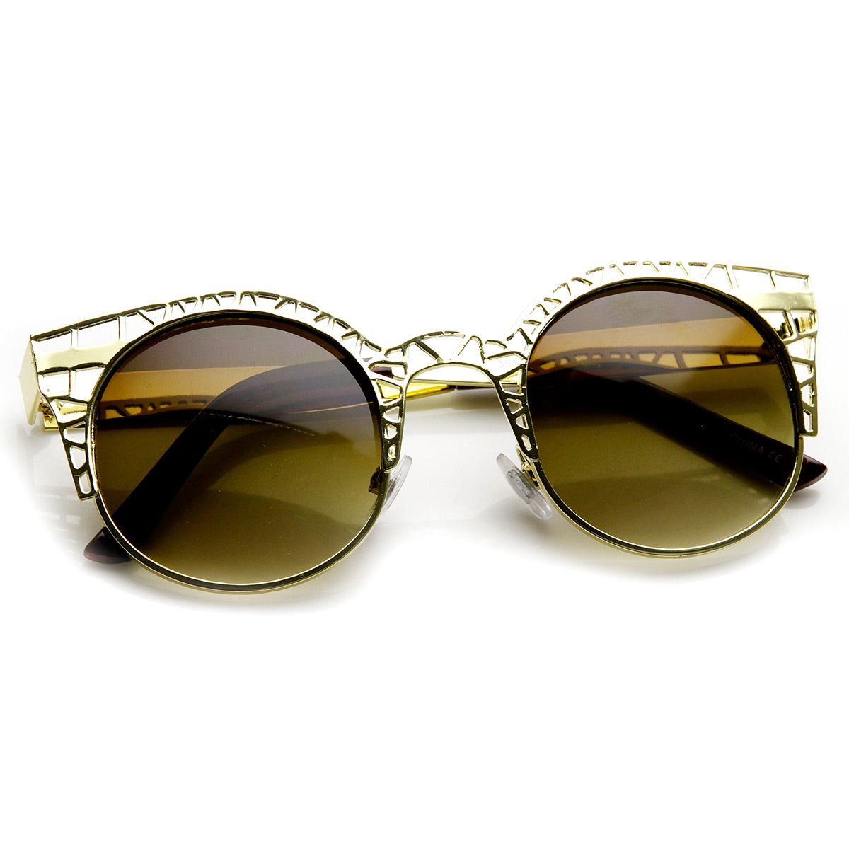 Metal cut out cat hotsell eye sunglasses