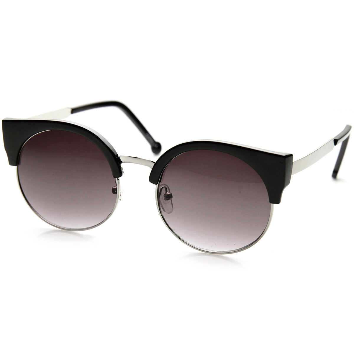 Half frame cat fashion eye sunglasses