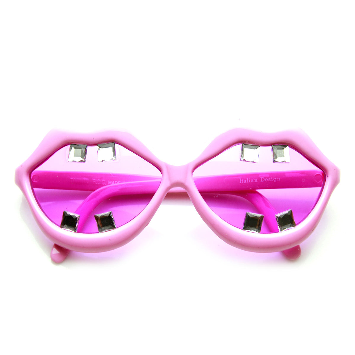 Lip Shaped And Teeth Pink Red Lips Novelty Party Sunglasses 