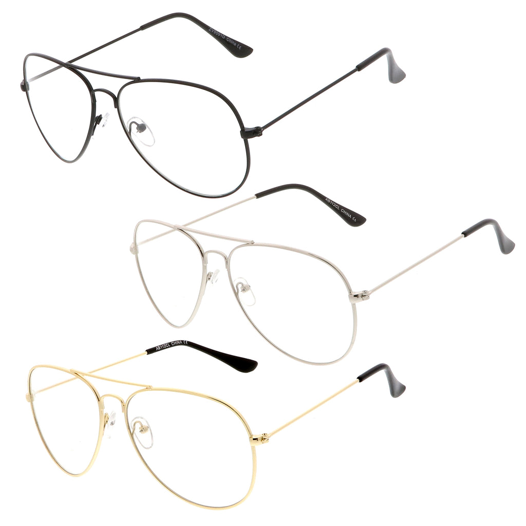3-Pack | Gold+Black+Silver / Clear