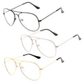 3-Pack | Gold+Black+Silver / Clear