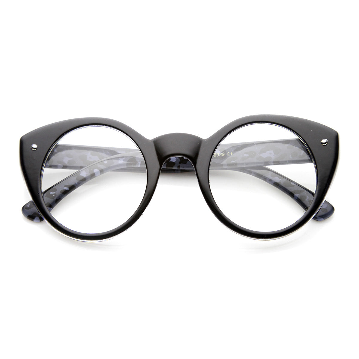 Butterfly Sunglasses Semi Cat Eye Glasses Plastic Frame Clear