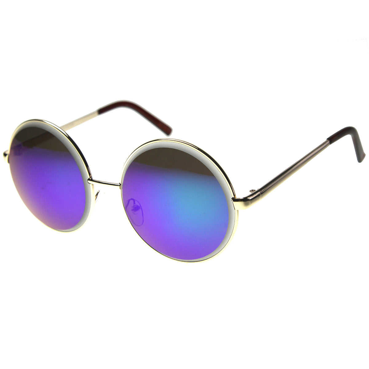 Super Large Oversized Metal Round Circle Sunglasses Sunglass La