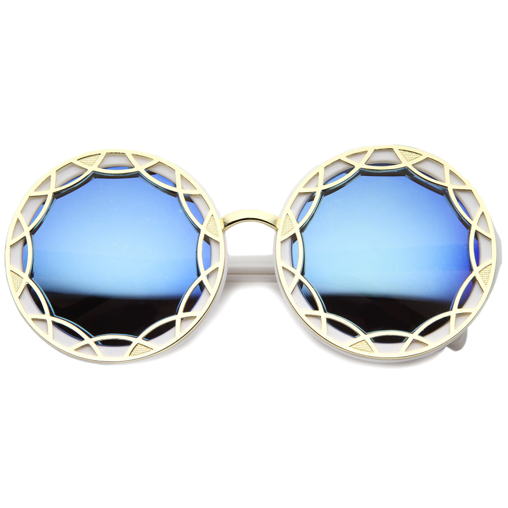 White-Gold / Blue Mirror