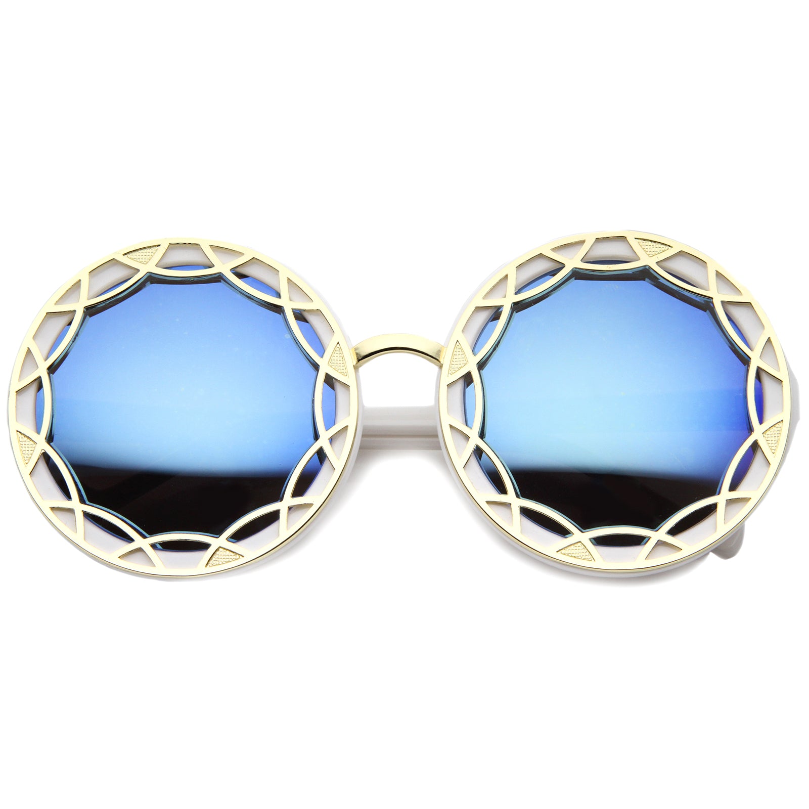 White-Gold / Blue Mirror