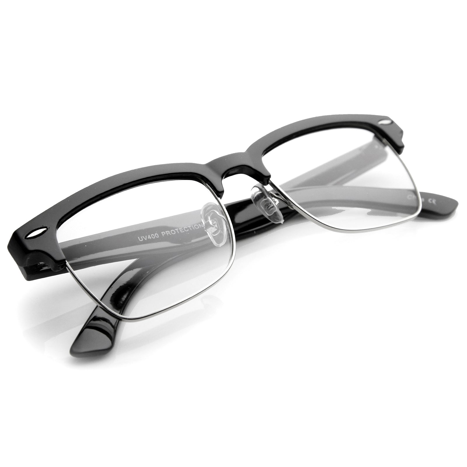 Shiny Black-Silver / Clear
