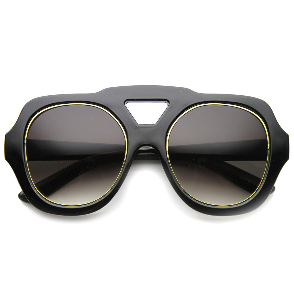 Shiny Black-Gold / Lavender