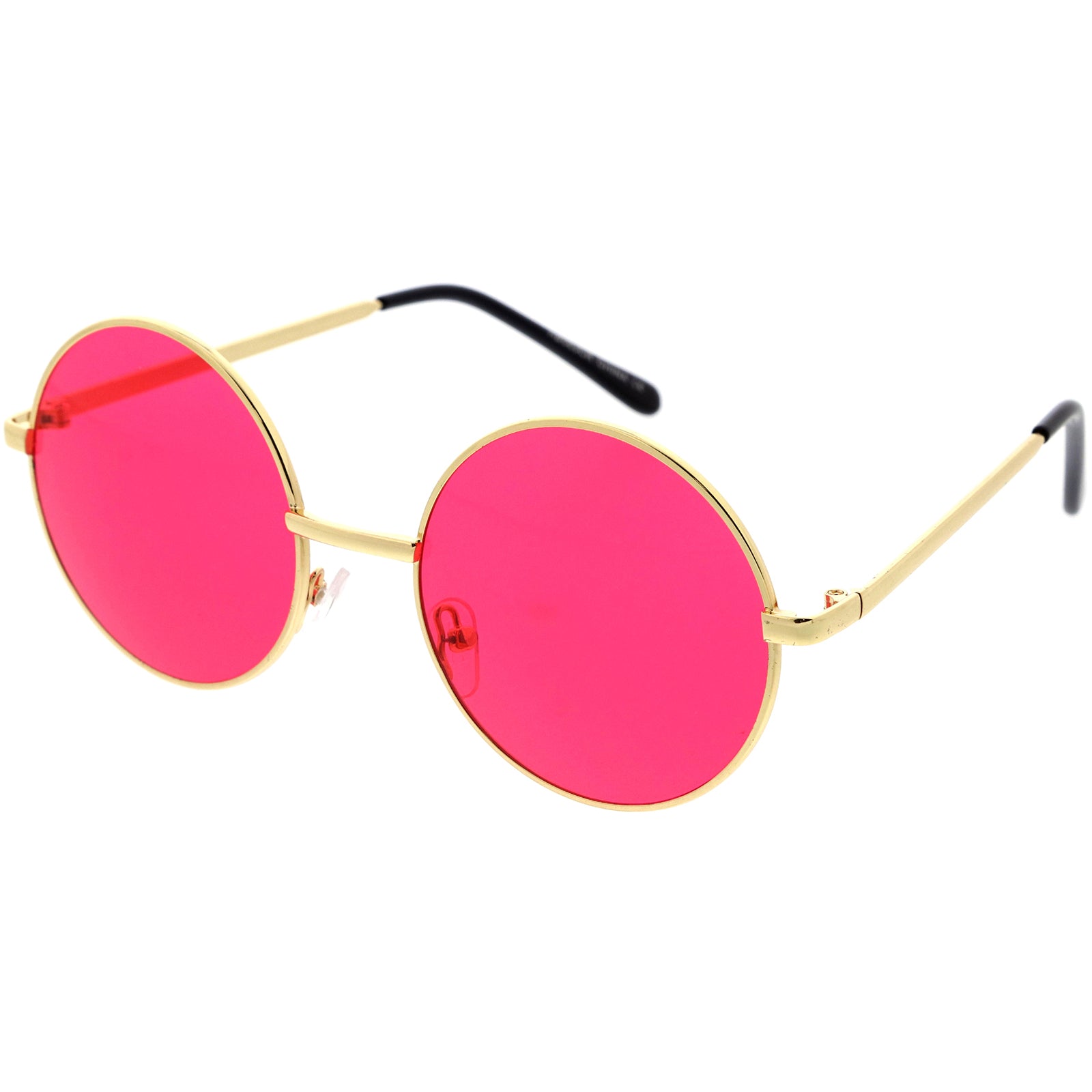 Rose Pink Round Lennon RayFlector Sunglasses