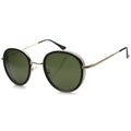Matte Black-Gold / Green