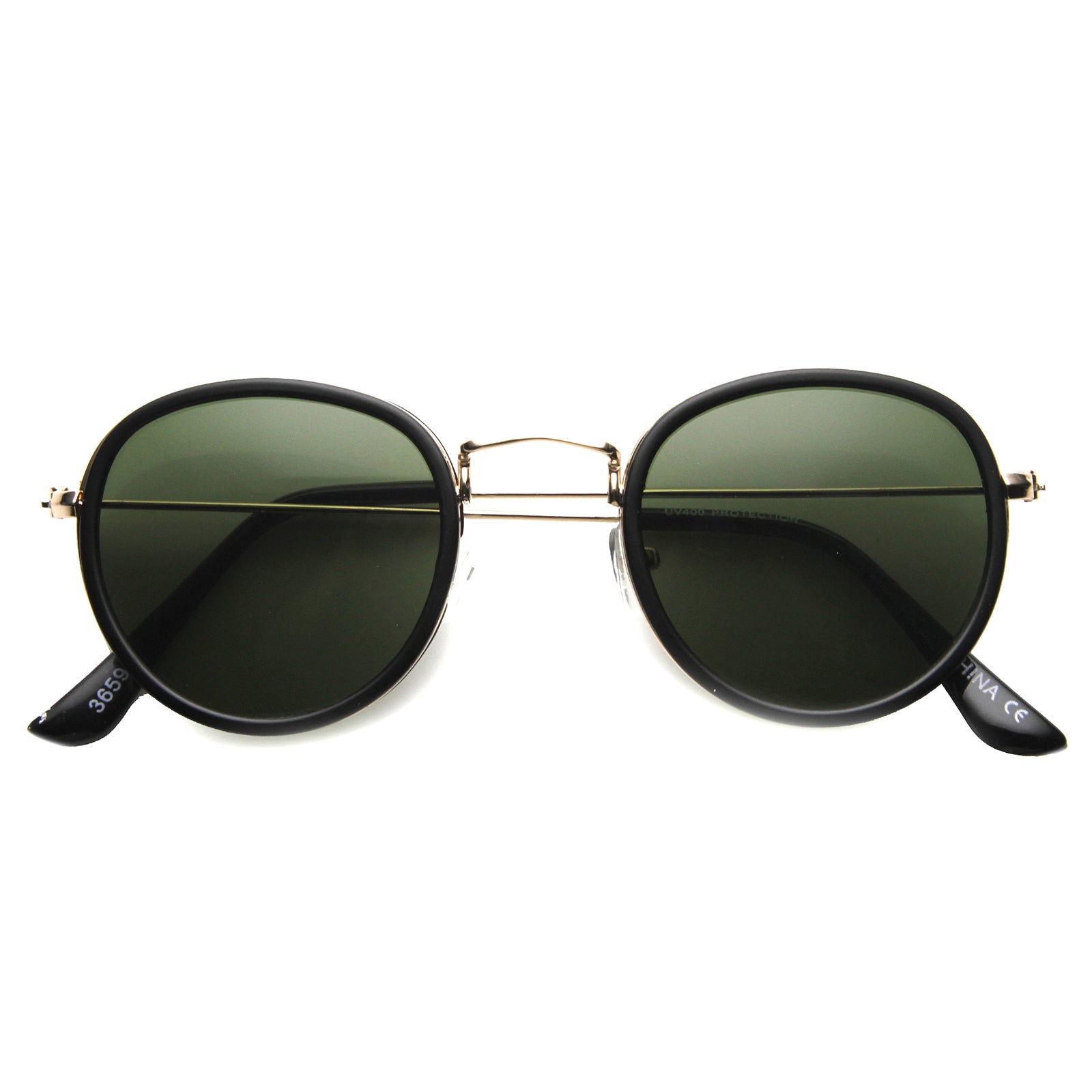 Matte Black-Gold / Green