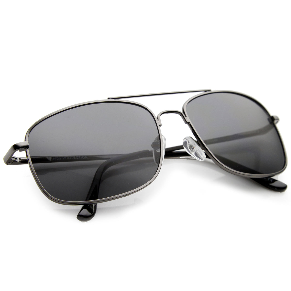 Mens Metal Aviator Sunglasses With Uv400 Protected Composite Lens