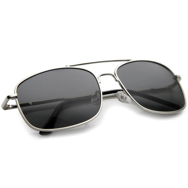 Mens Metal Aviator Sunglasses With Uv400 Protected Composite Lens