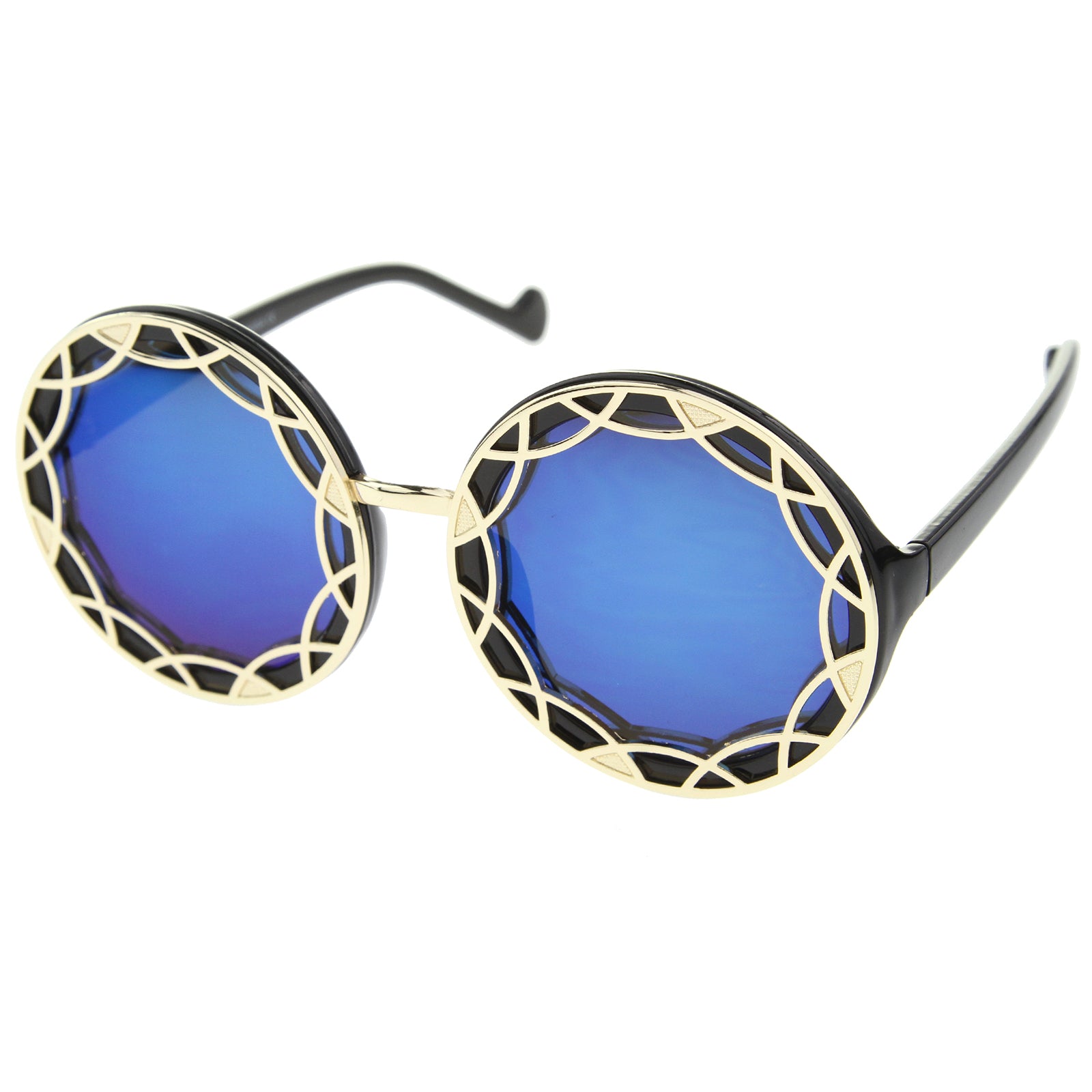 Black-Gold / Blue Mirror