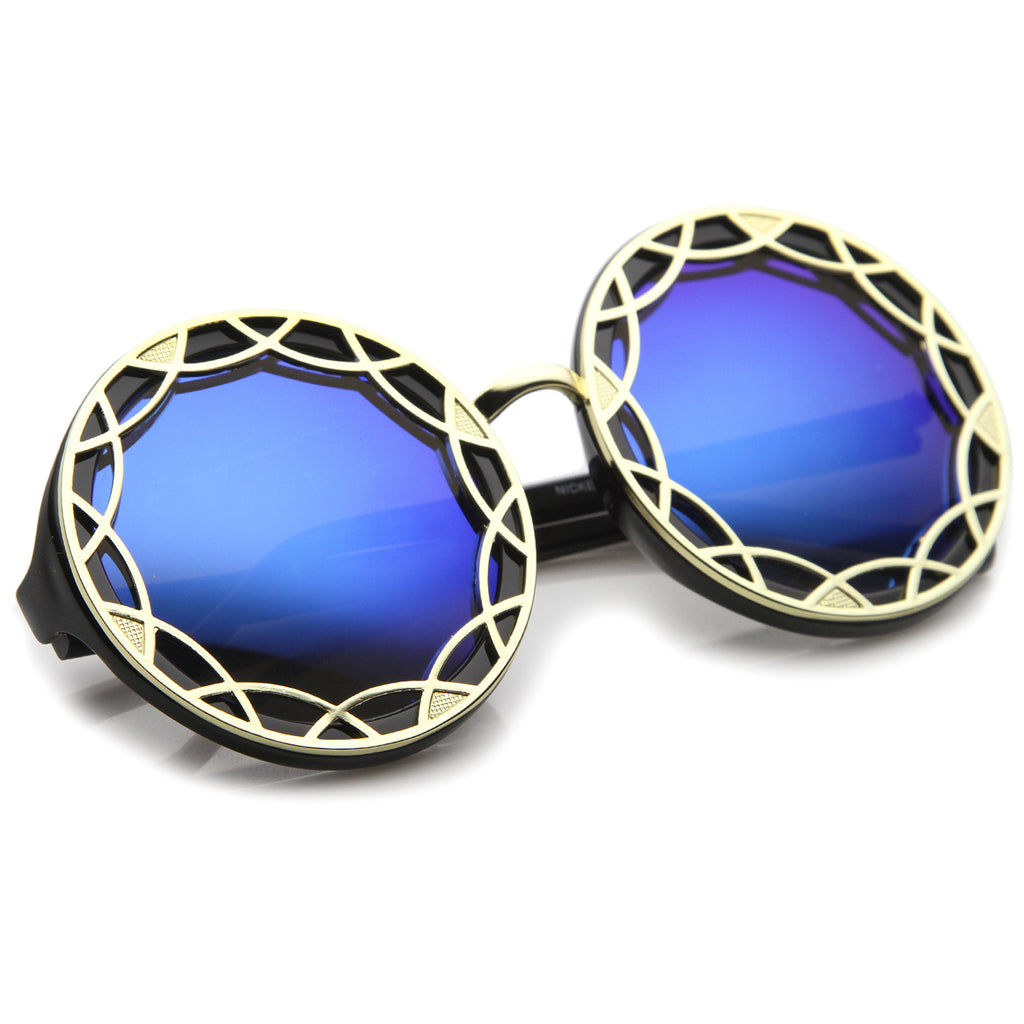 Black-Gold / Blue Mirror