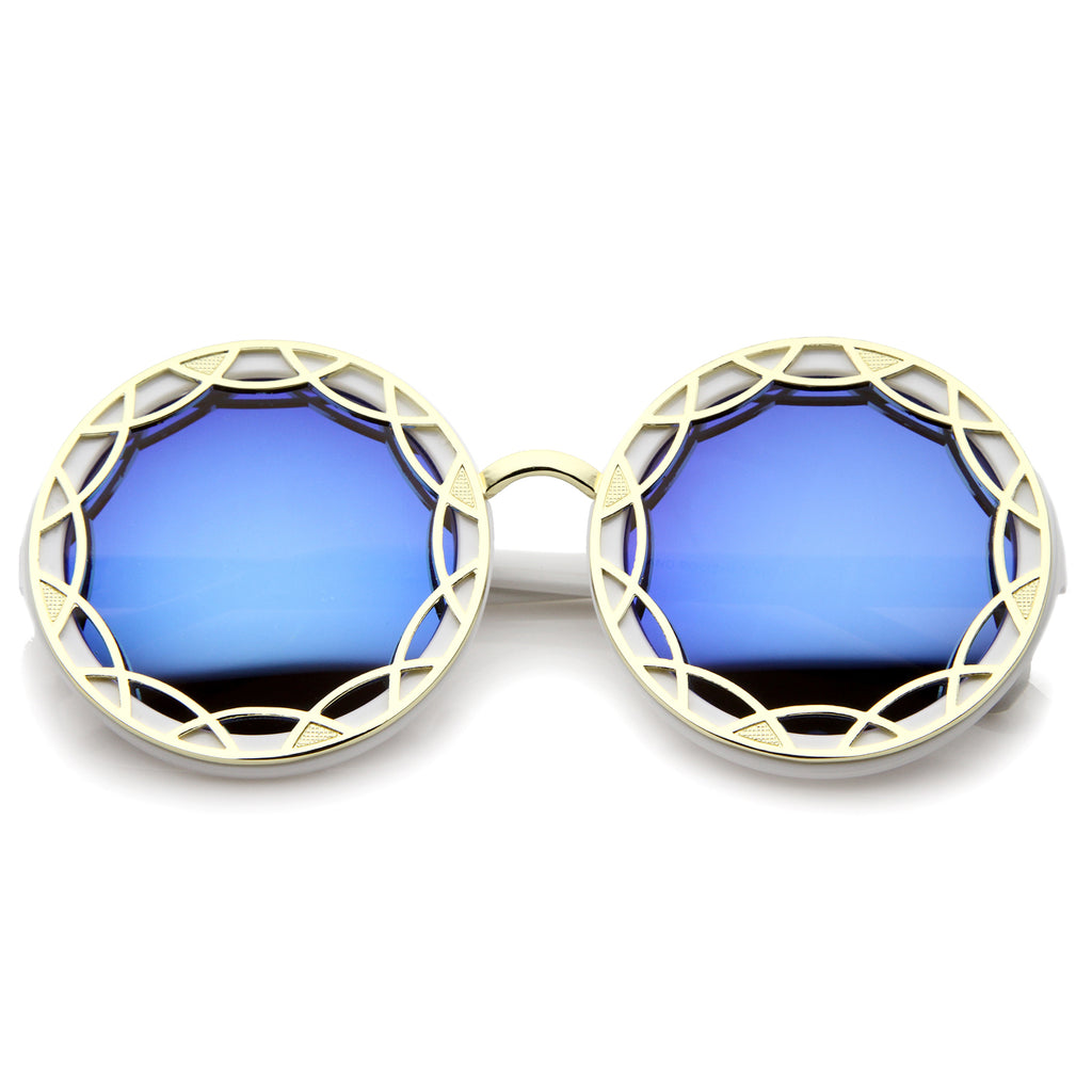 White-Gold / Blue Mirror