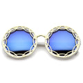 White-Gold / Blue Mirror