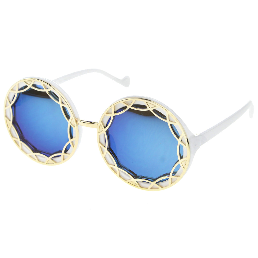 White-Gold / Blue Mirror