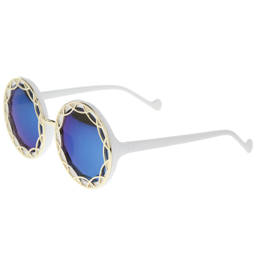 White-Gold / Blue Mirror
