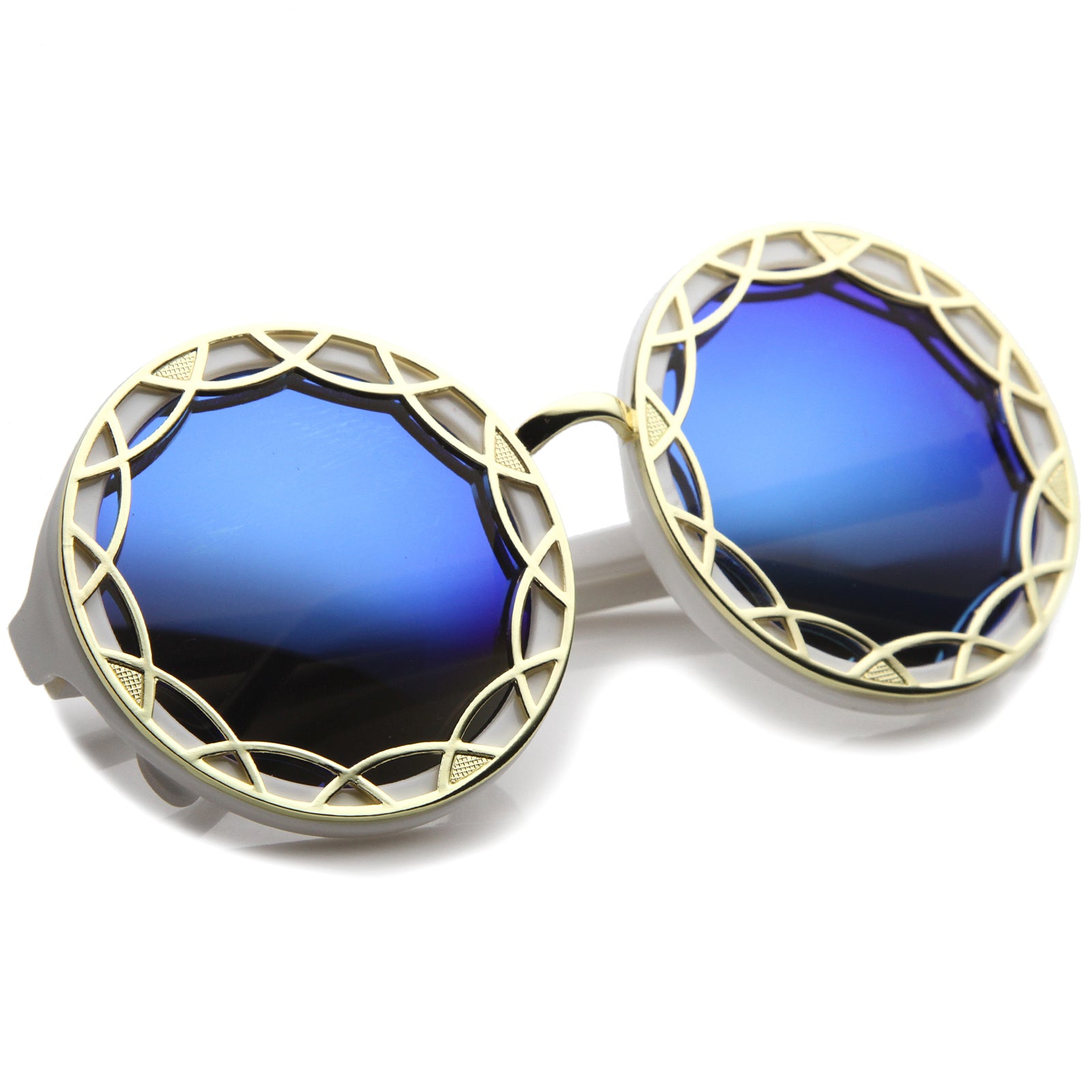 White-Gold / Blue Mirror
