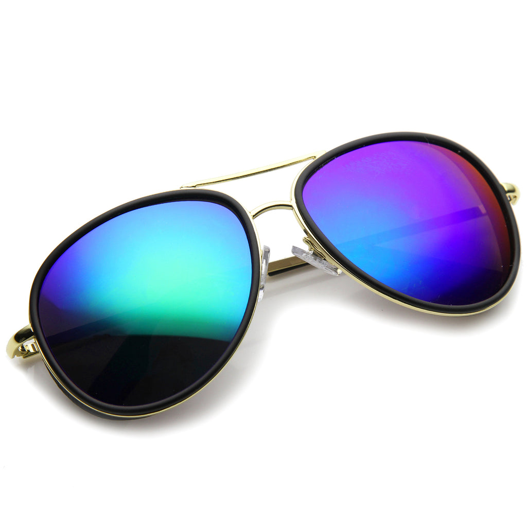 Black-Gold / Green Blue Mirror