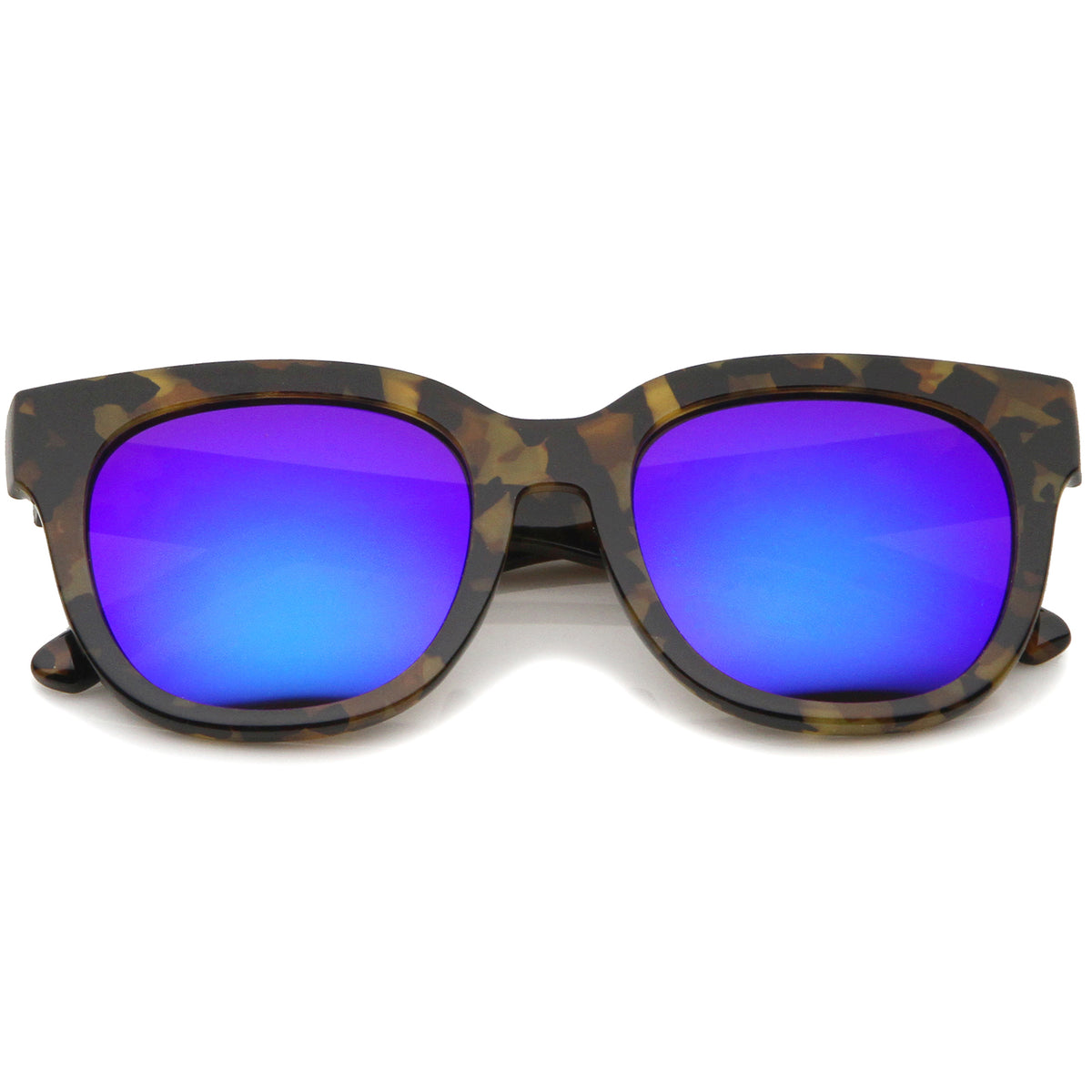 Brown-Block-Tortoise / Blue Mirror