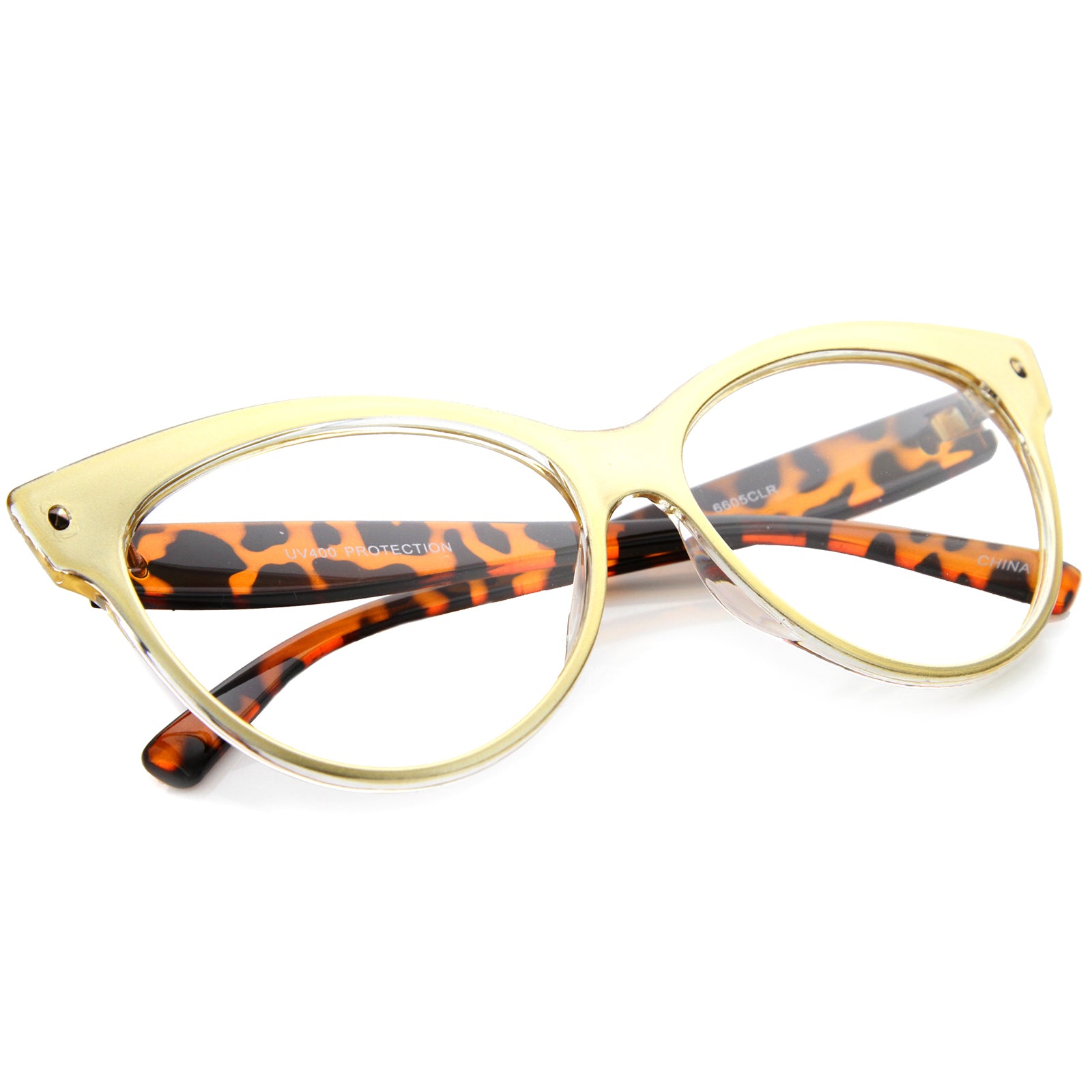 Gold-Tortoise / Clear