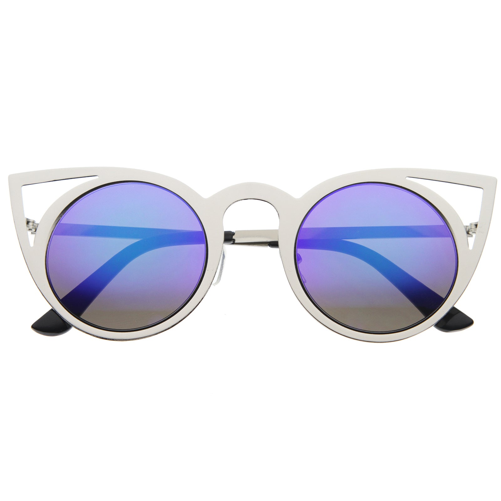 Silver / Green Blue Mirror