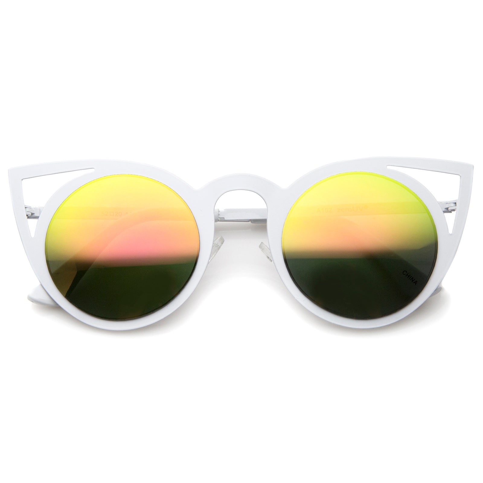 White / Pink Green Mirror